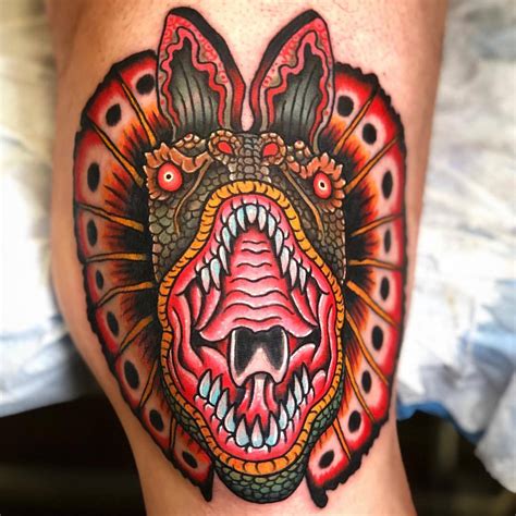 dilophosaurus tattoo.